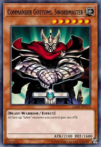 Commander Gottoms, Swordmaster - HA01-EN013 - Secret Rare - Limited