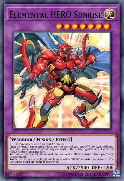 Elemental HERO Sunrise - LED6-EN012 - Ultra Rare - Unlimited
