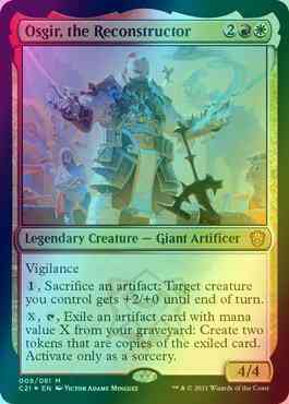 mtg osgir commander deck Osgir, The Reconstructor, Strixhaven Playmat Featuring Lorehold for Magic: The Gathering OSGir deck list review and