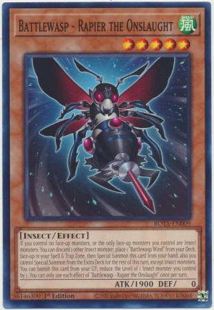 Battlewasp - Rapier the Onslaught - ROTA-EN009 - Common - 1st Edition