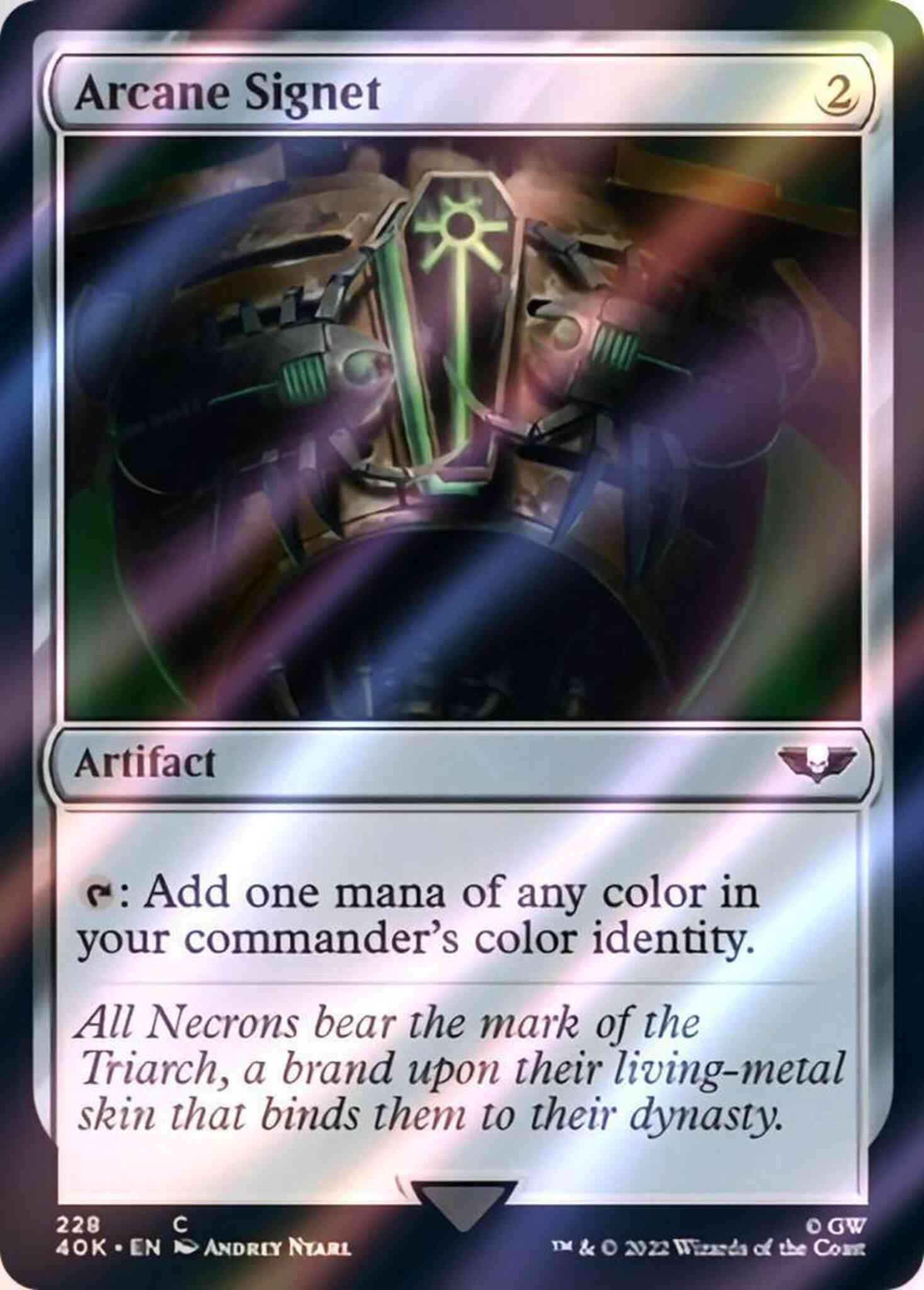 Arcane Signet [228] [Necrons] [Universes Beyond: Warhammer 40,000] [Surge  Foil] – Face to Face Games
