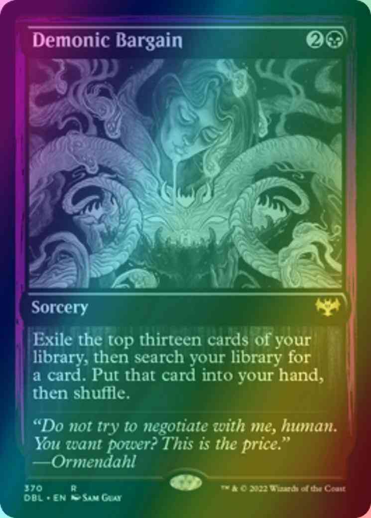 Demonic Bargain [370] [Innistrad: Double Feature] [Foil] – Face to Face  Games