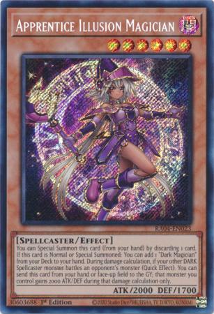 illusion magician yugioh card Apprentice - RA04-EN023 - Secret Rare Color:58pcs Badges Box Set Yu-Gi-Oh! Legend of the grosnor During your opponents turn