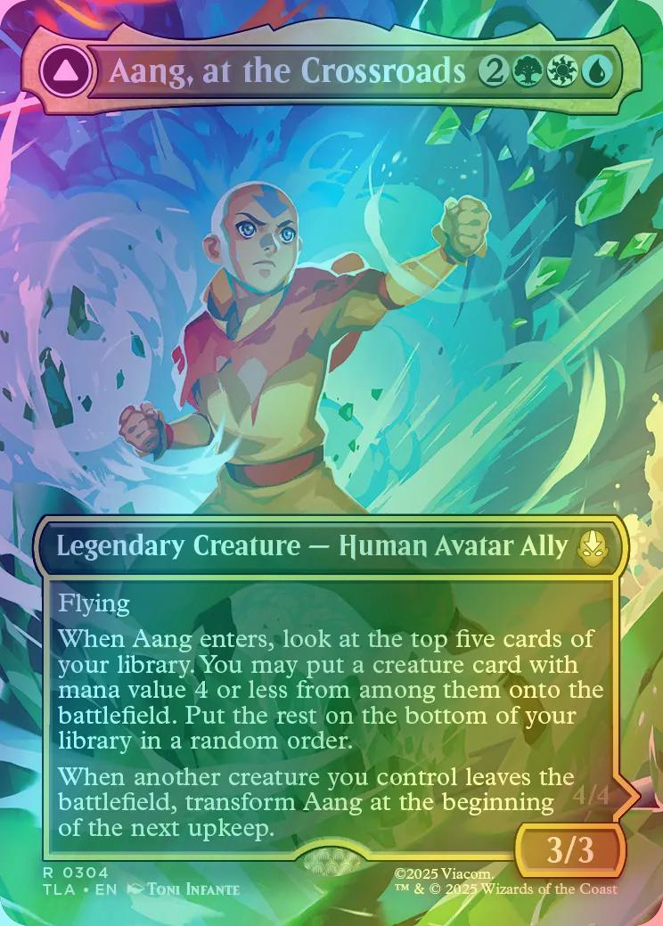 Aang, at the Crossroads // Aang, Destined Savior [304] [Borderless] [Scene]  [Avatar: The Last Airbender] [Foil] – Face to Face Games