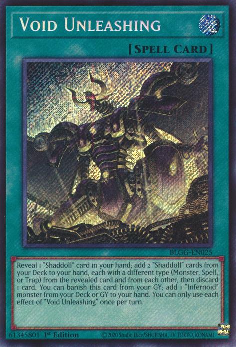 Void Unleashing - BLGG-EN025 - Secret Rare - 1st Edition