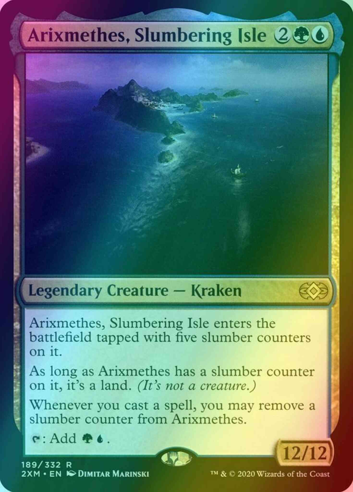 Arixmethes, Slumbering Isle [189] [Double Masters] [Foil] – Face