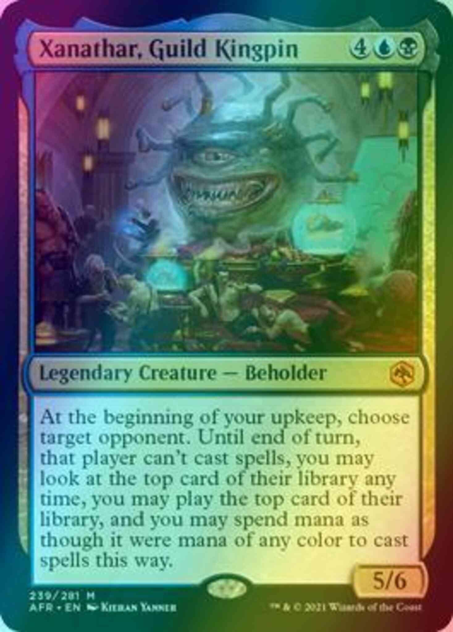 xanathar mtg card Commander Deck EDH Deck Xanathar, Guild Kingpin 100 Magic Cards Custom Deck Steal Theft Control that player cant cast spells Magic The Gathering - Adventures