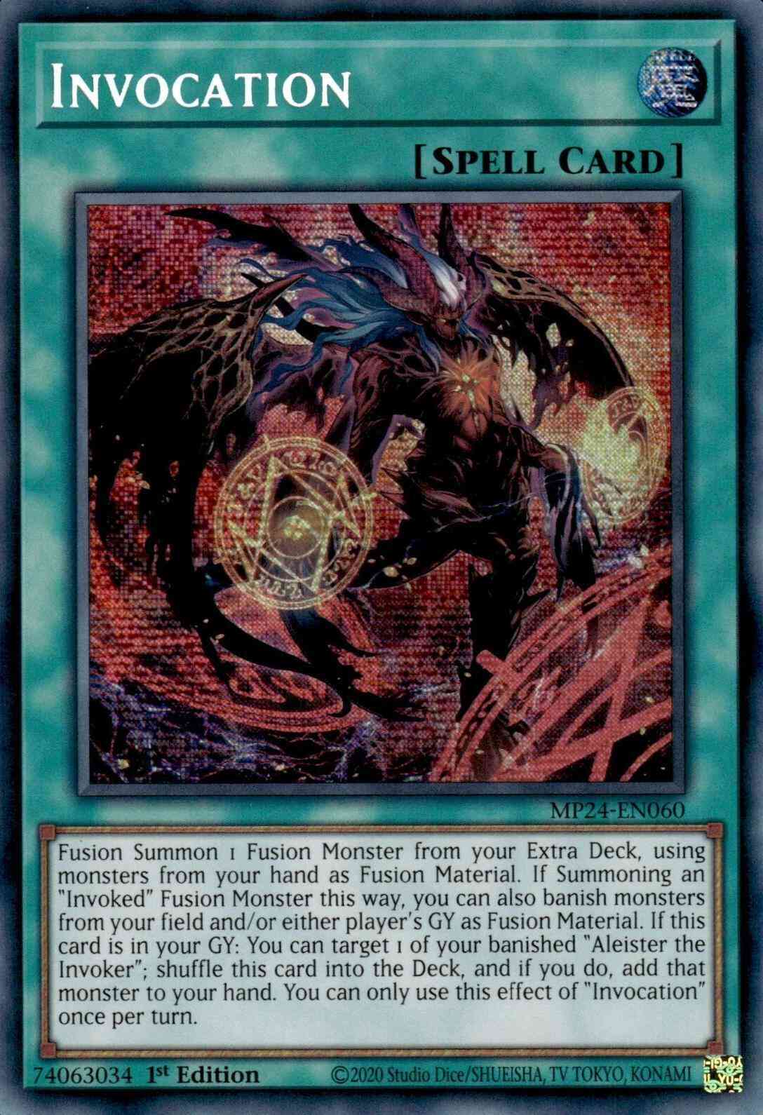 Invocation - Alternate Art - MP24-EN060 - Prismatic Secret Rare - 1st Edition