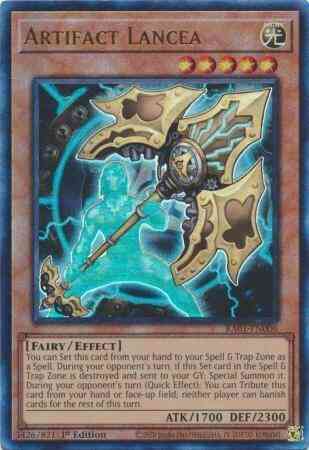 Artifact Lancea - RA01-EN006 - Prismatic Ultimate Rare - 1st Edition