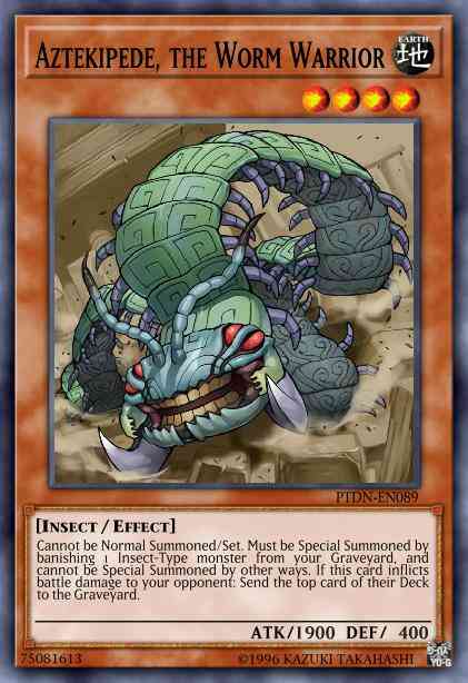Aztekipede, the Worm Warrior - BP03-EN041 - Shatterfoil Rare - 1st Edition