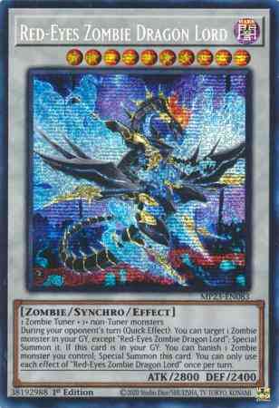 Red-Eyes Zombie Dragon Lord - MP23-EN083 - Prismatic Secret Rare - 1st Edition