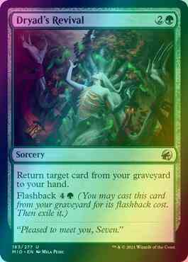 Carta Magic: The Gathering - Dryad's Revival (183) - Innistrad: Midnight Hunt, Uncommon, Verde