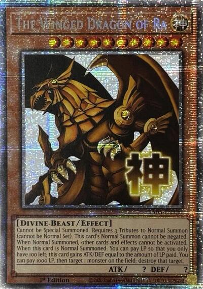 The Winged Dragon of Ra - Stamp - RA05-EN130 - Starlight Rare - 1st Edition