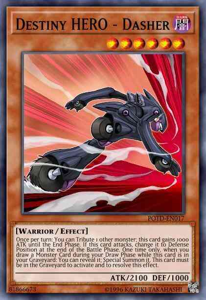 Destiny HERO - Dasher - POTD-EN017 - Rare - 1st Edition