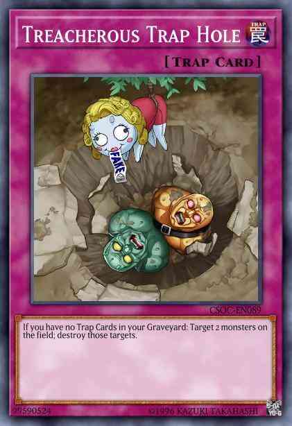 Treacherous Trap Hole - PGL3-EN036 - Gold Secret Rare - 1st Edition