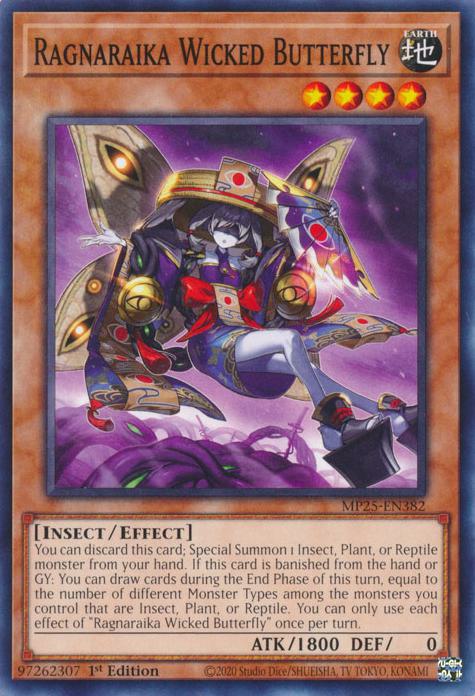 Ragnaraika Wicked Butterfly - MP25-EN382 - Common - 1st Edition