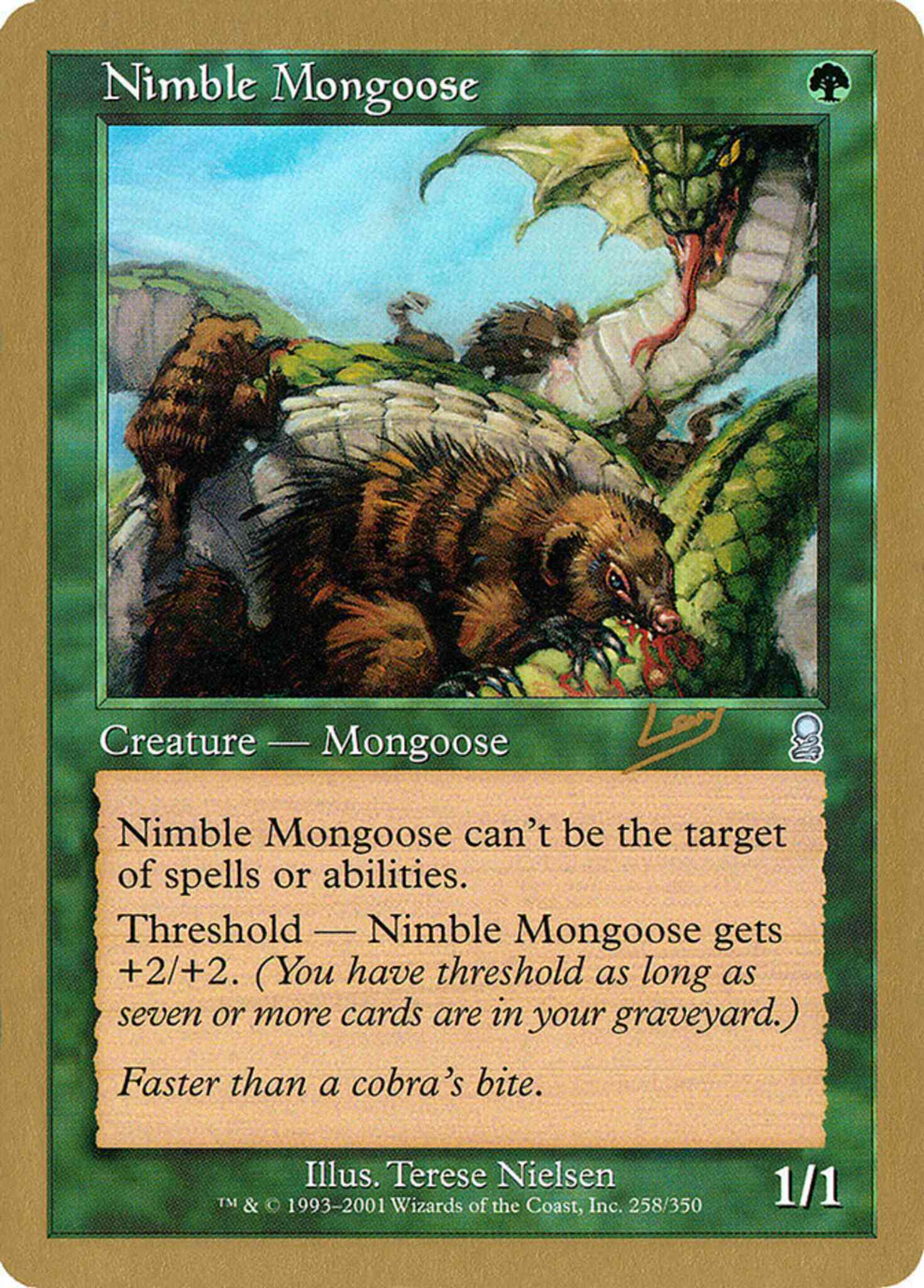 敏捷なマングース Nimble Mongoose 英語 foil 4枚 MTG 【公式通販】