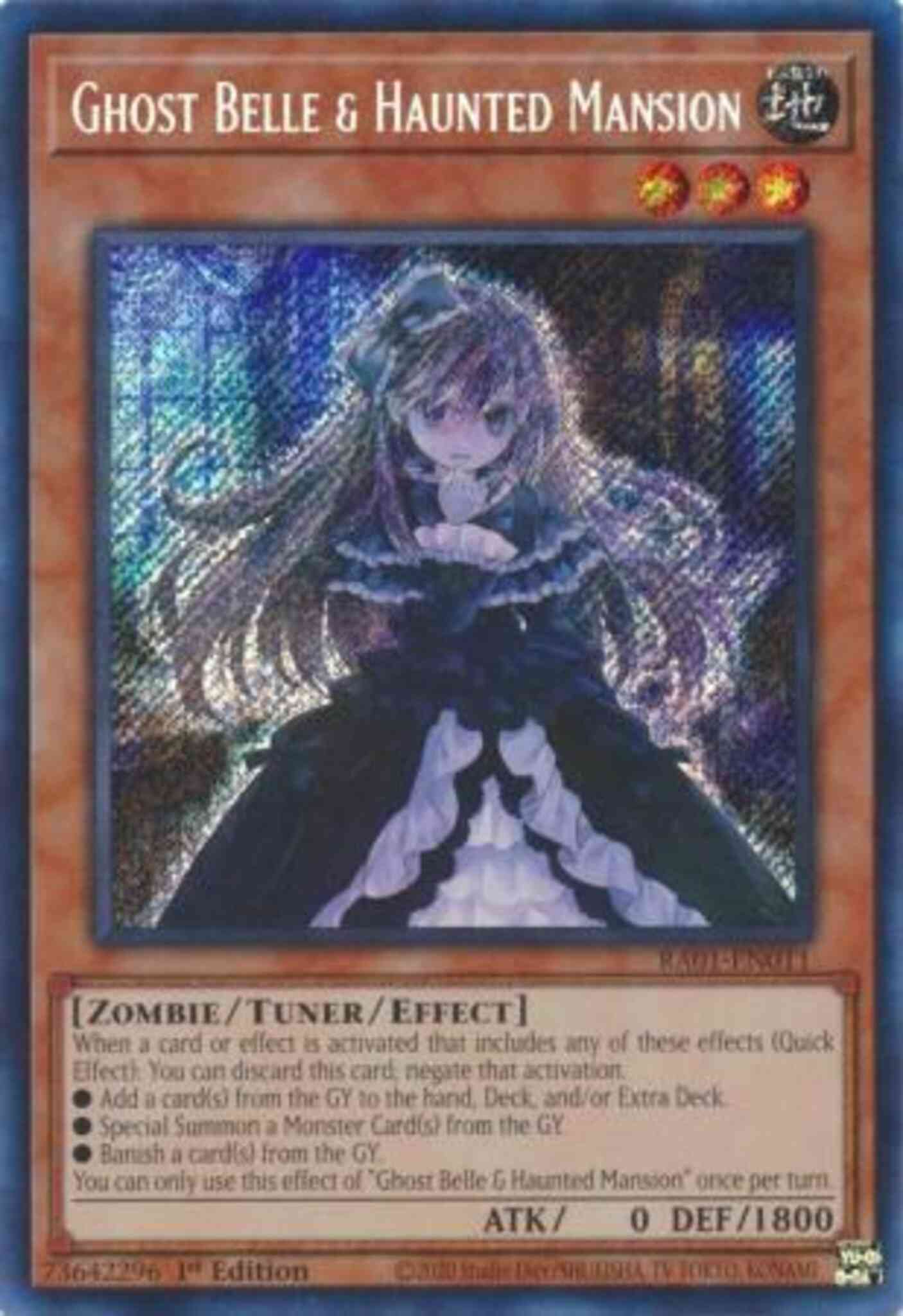 Ghost Belle & Haunted Mansion - RA01-EN011 - Secret Rare - 1st Edition