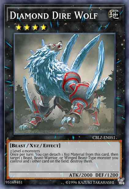 Diamond Dire Wolf - CBLZ-EN051 - Secret Rare - 1st Edition