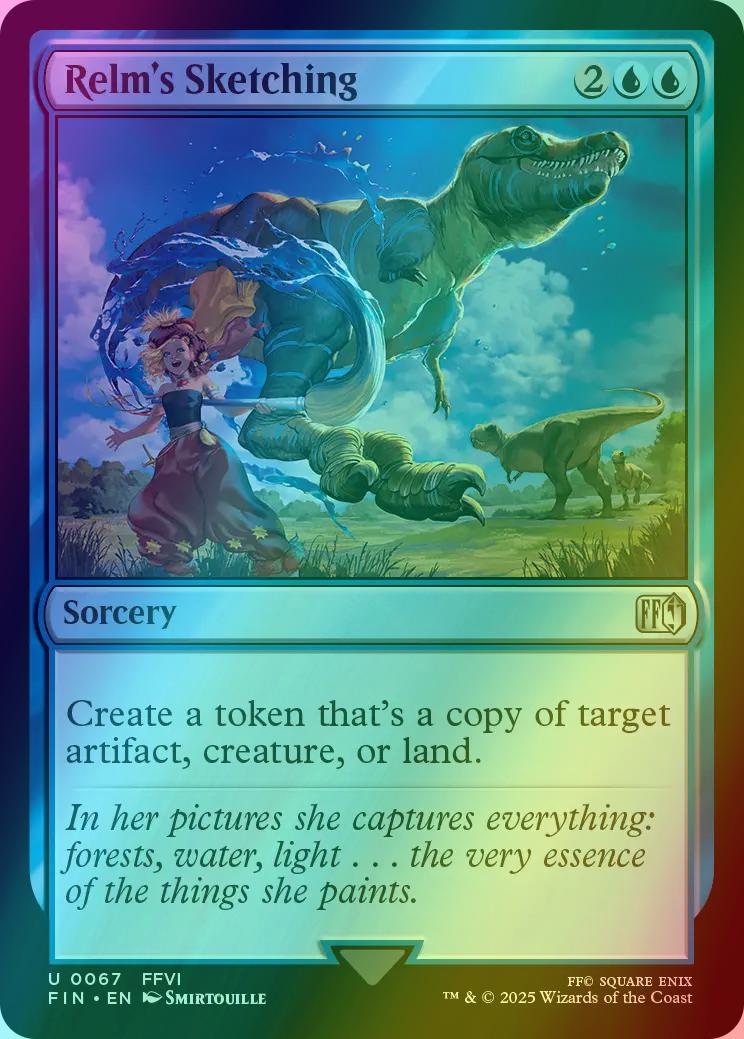 mtg final fantasy relm Relm's Sketching [67] [FINAL FANTASY] [Foil] – Face to Face Games Style:EMERALD & RUBY Not Assigned Lorcana Rarity Symbols: Complete