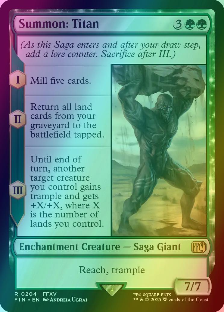 mtg titan final fantasy Summon: Titan [204] [FINAL FANTASY] [Foil] – Face to Face Games