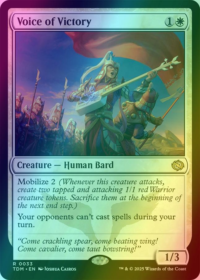 Voice of Victory [33] [Tarkir: Dragonstorm] [Foil] – Face to Face