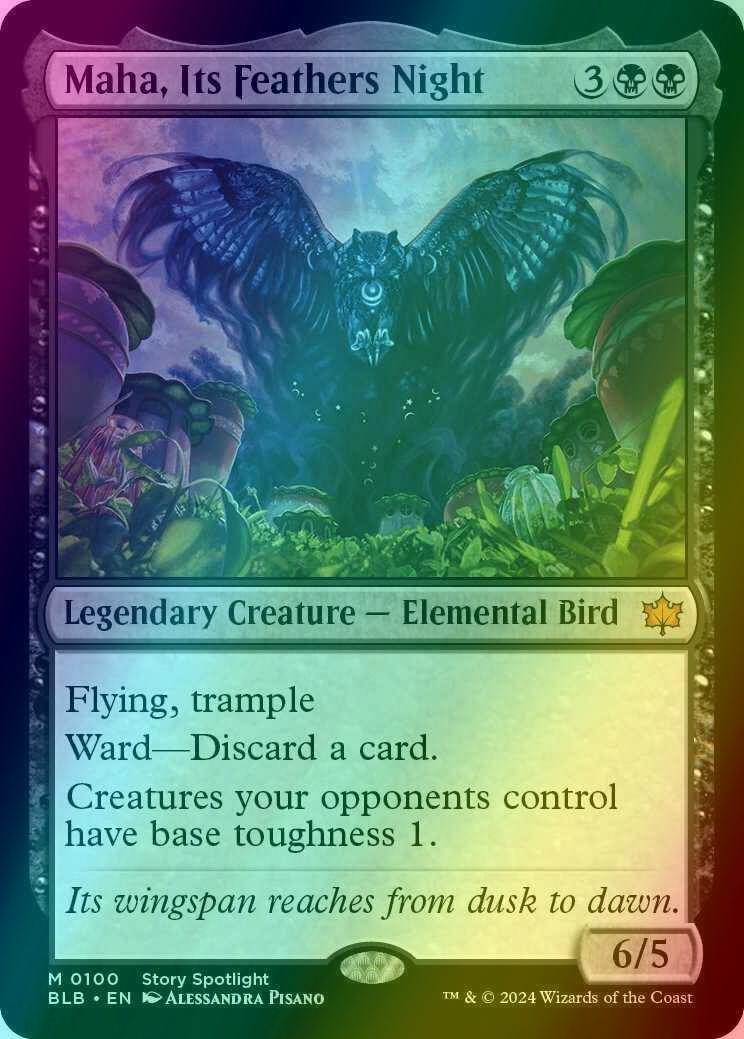 Maha, Its Feathers Night [100] [Bloomburrow] [Foil] – Face to Face Games