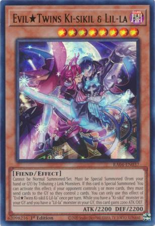 Evil★Twins Ki-sikil & Lil-la - RA04-EN037 - Ultra Rare - 1st Edition