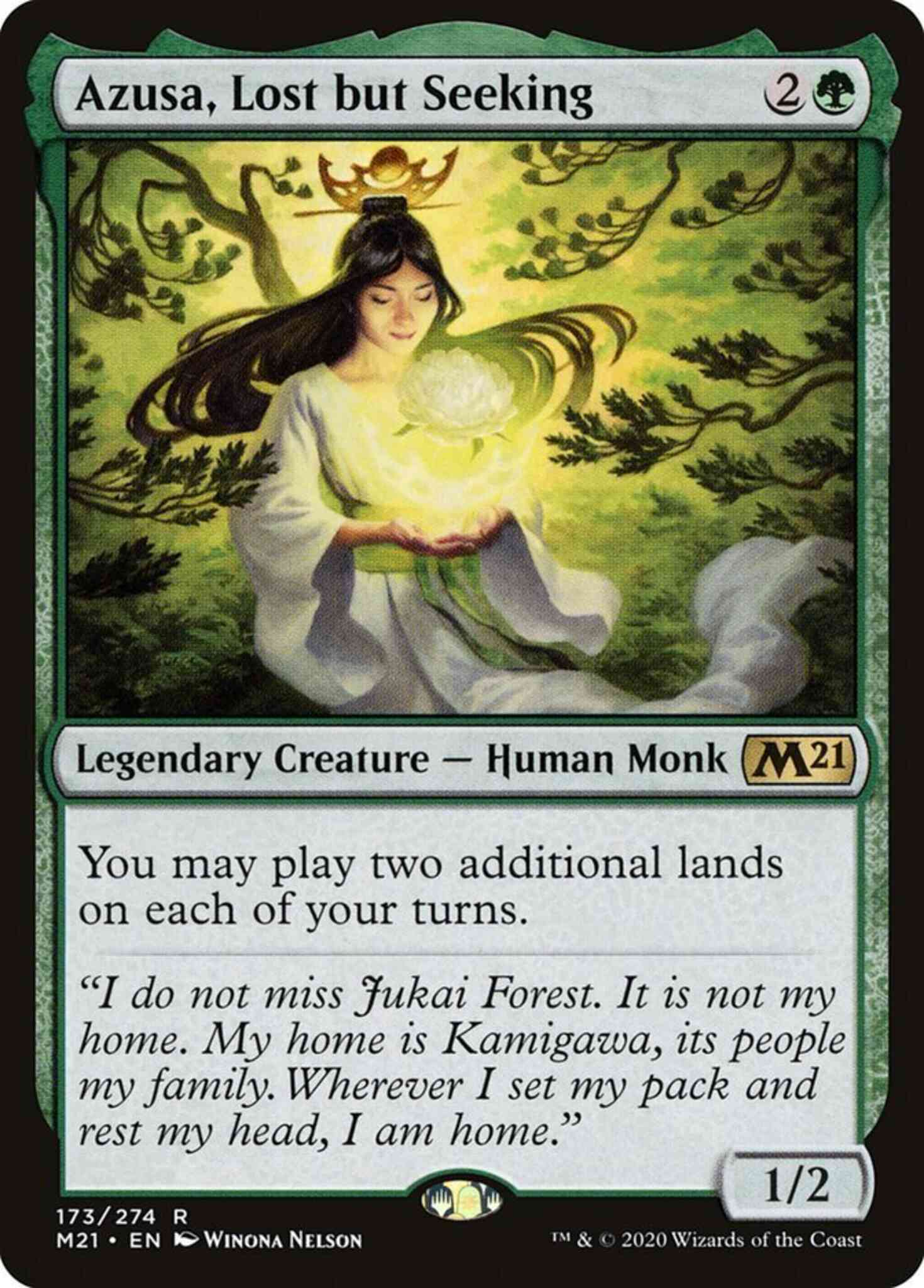 Azusa, Lost but Seeking [173] [Core Set 2021] [Non-Foil] – Face to