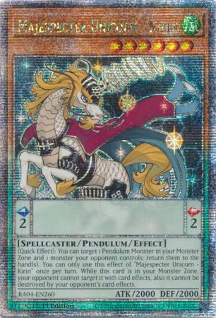 Majespecter Unicorn - Kirin - RA04-EN260 - Quarter Century Secret Rare - 1st Edition