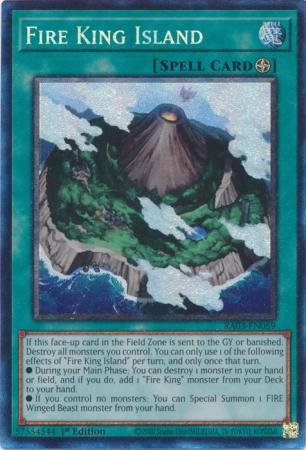 Fire King Island - RA03-EN059 - Prismatic Collector's Rare - 1st Edition