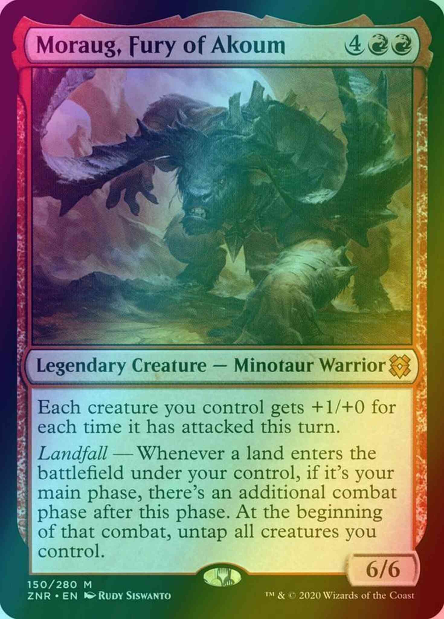 Moraug, Fury of Akoum [150] [Zendikar Rising] [Foil] – Face to