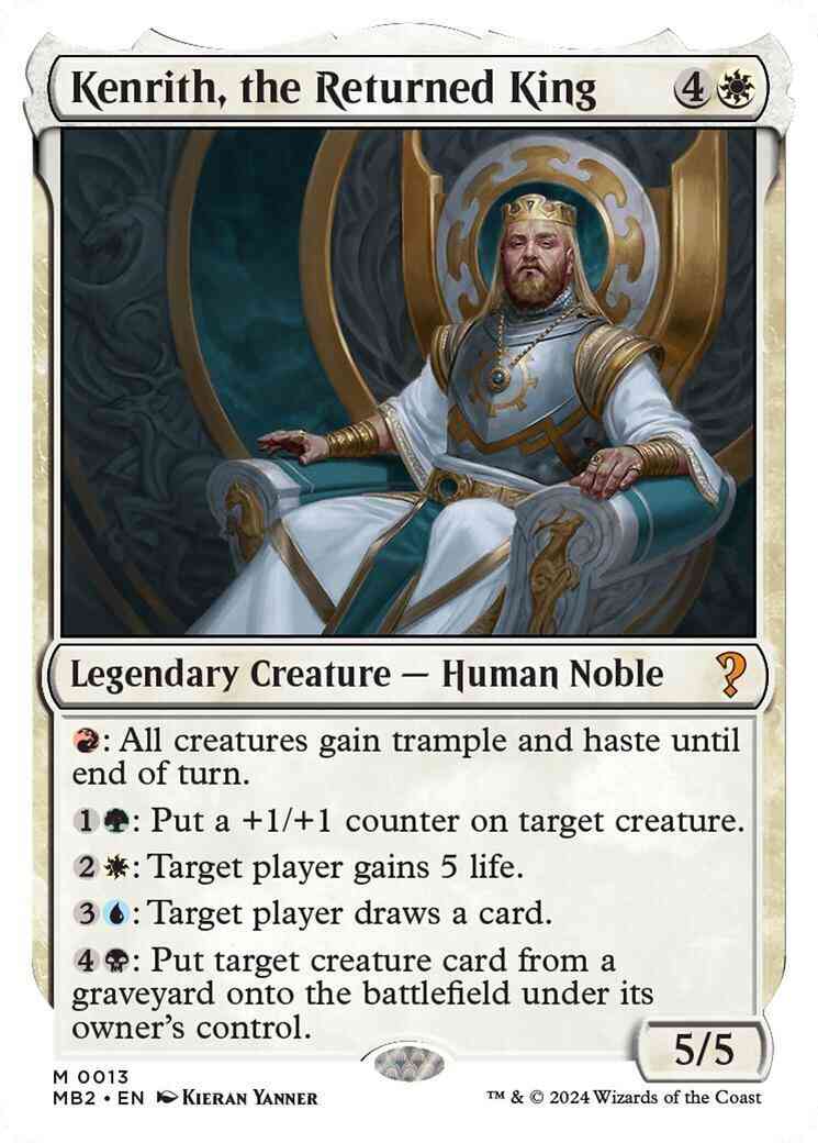 Kenrith, the Returned King [13] [White Border] [Mystery Booster 2