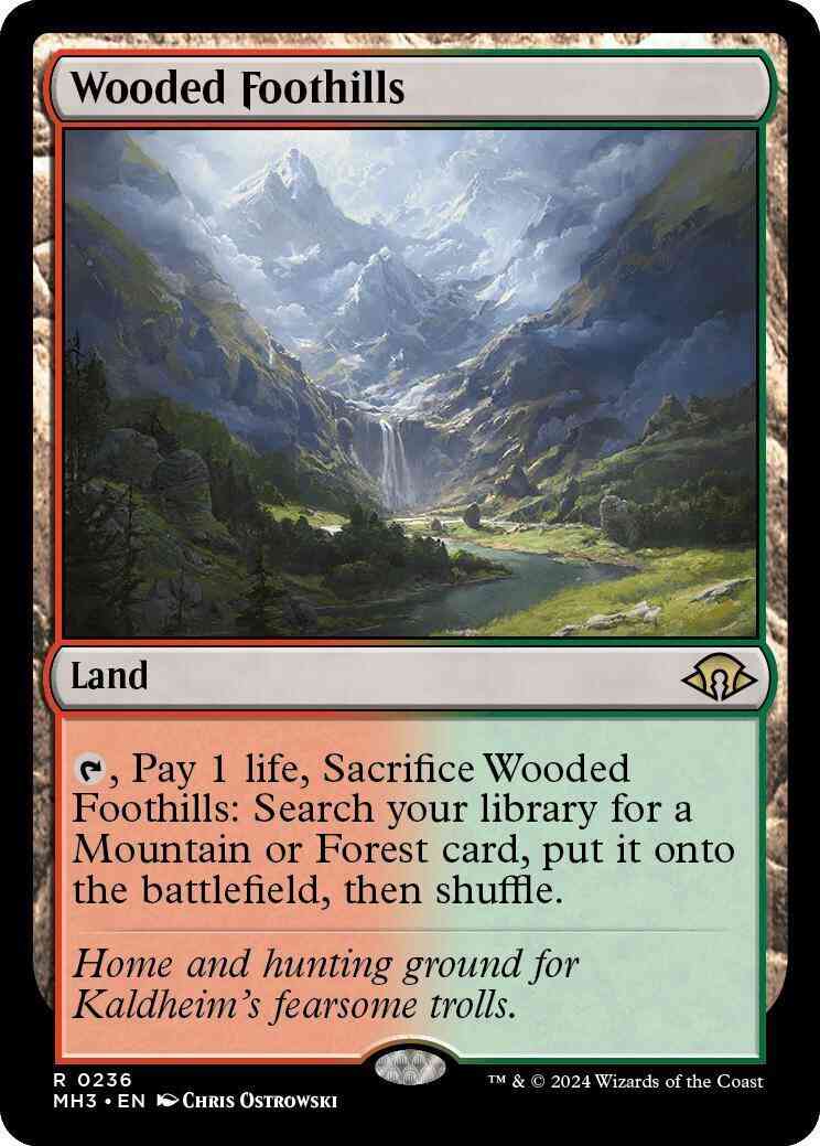 MTG Foil 樹木茂る山麓/Wooded Foothills ONS 英語 Wooded Foothills [236] [Modern Horizons 3] [Non-Foil] – Face to