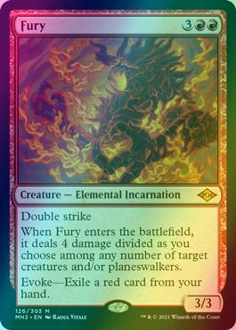 mtg green card draw spells Planeswalker's Fury Print main image 0