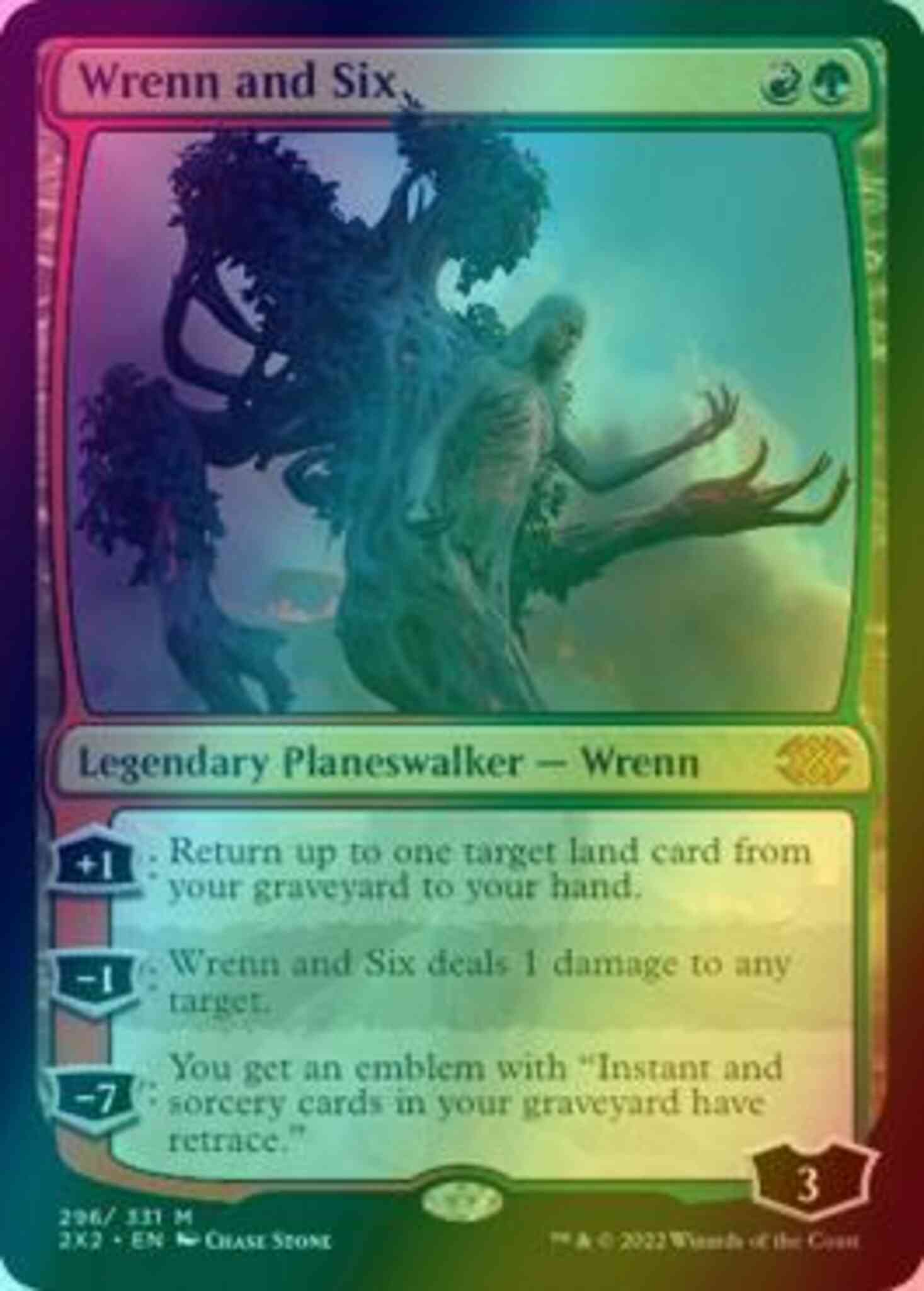 six mtg card Wrenn and Six [296] [Double Masters 2022] [Foil] – Face to Face Games