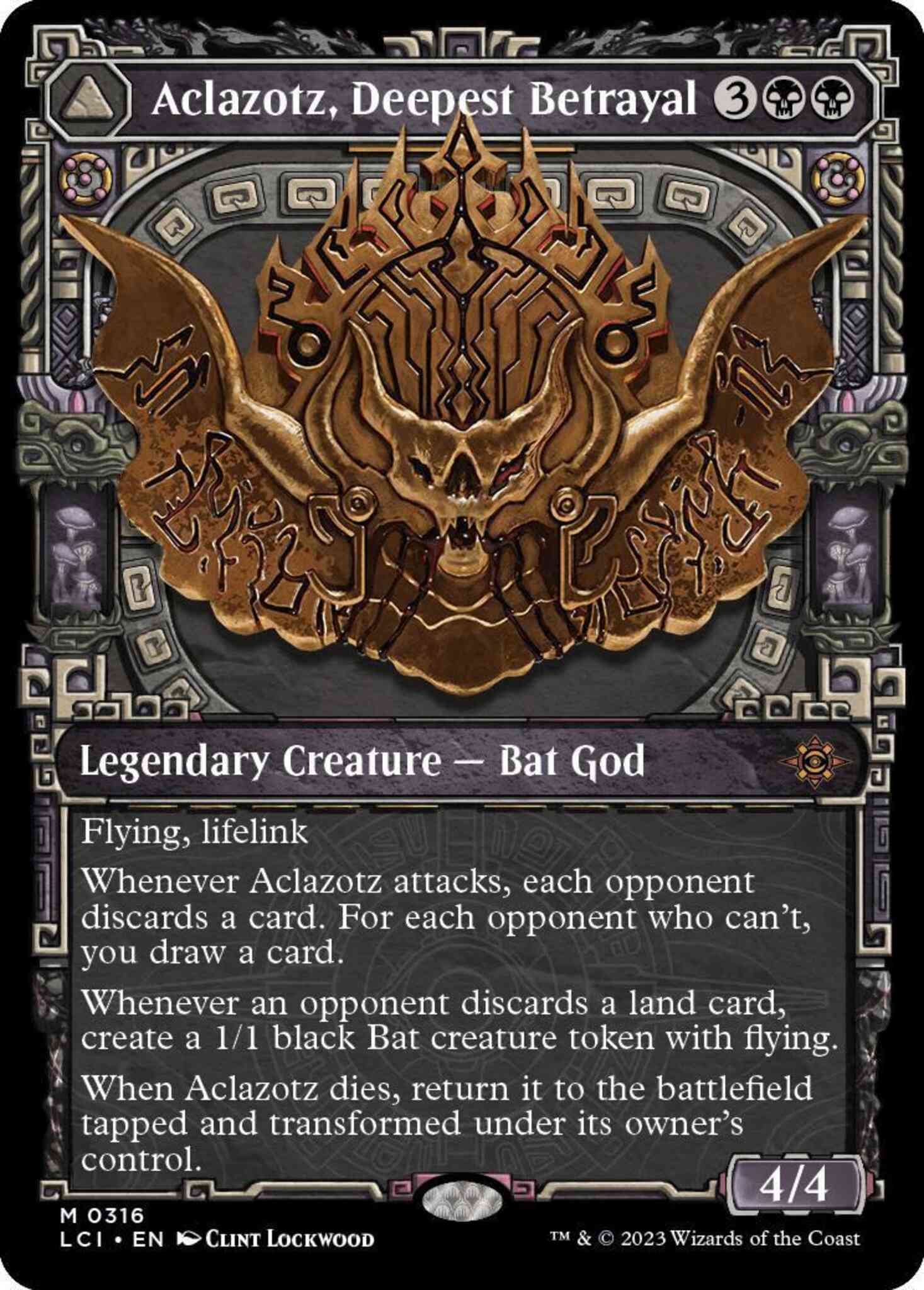 mtg aztec cards Magic: The Gathering The Lost Caverns of Ixalan Commander Deck Legendary Planeswalker Huatli Aclazotz, Deepest Betrayal // Temple