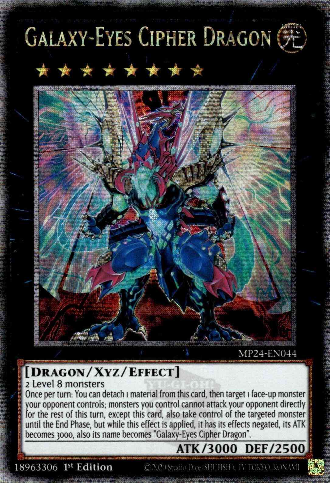 Galaxy-Eyes Cipher Dragon - MP24-EN044 - Quarter Century Secret Rare - 1st Edition