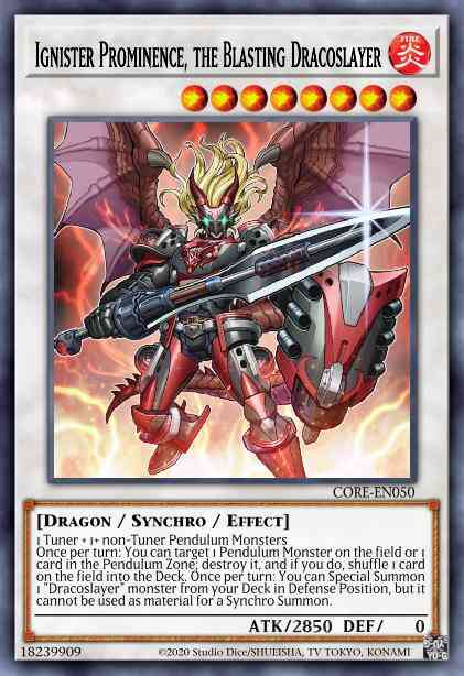 Ignister Prominence, the Blasting Dracoslayer - PGL3-EN062 - Gold Rare - 1st Edition