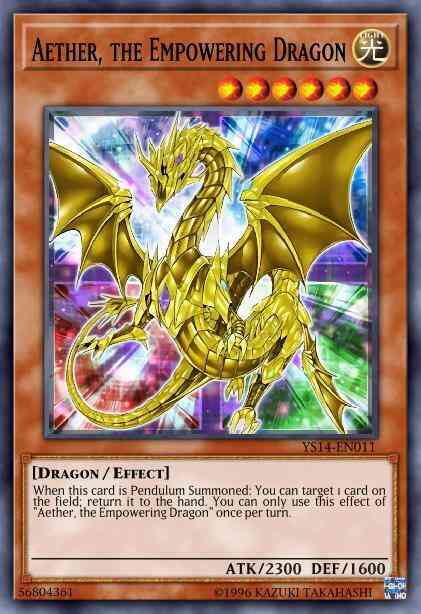 Aether, the Empowering Dragon - YS14-EN011 - Common - 1st Edition