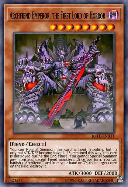 Archfiend Emperor, the First Lord of Horror - JOTL-ENDE1 - Ultra Rare - Limited