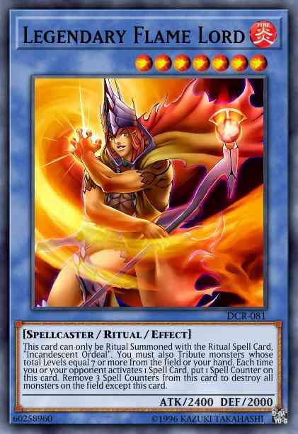 Legendary Flame Lord - DCR-081 - Rare - 1st Edition