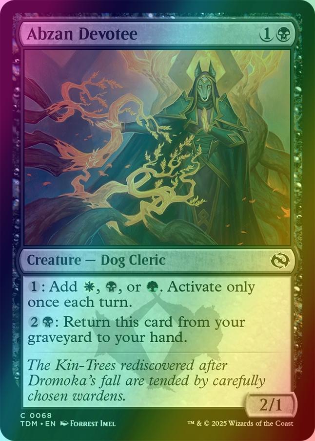 Abzan Devotee [68] [Tarkir: Dragonstorm] [Foil] – Face to Face Games