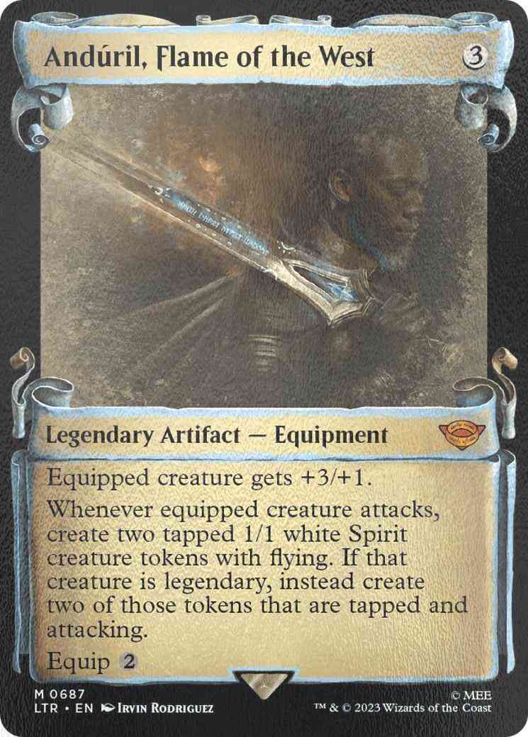 Andúril, Flame of the West [687] [Scrolls Showcase] [The Lord of the Rings:  Tales of Middle-earth] [Silver Foil] – Face to Face Games