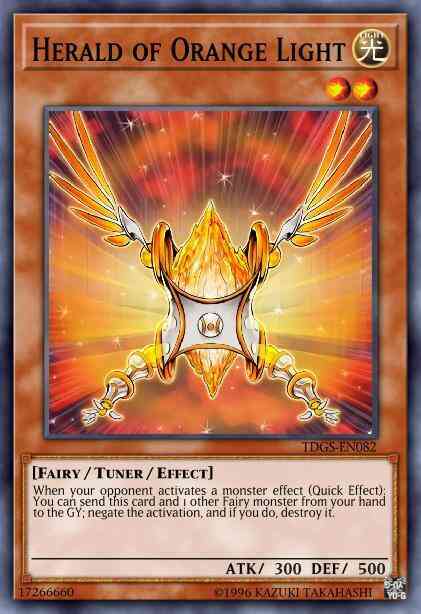 Herald of Orange Light - TDGS-EN082 - Rare - 1st Edition