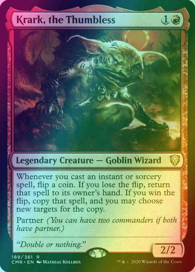 Krark, the Thumbless [189] [Commander Legends] [Foil] – Face to