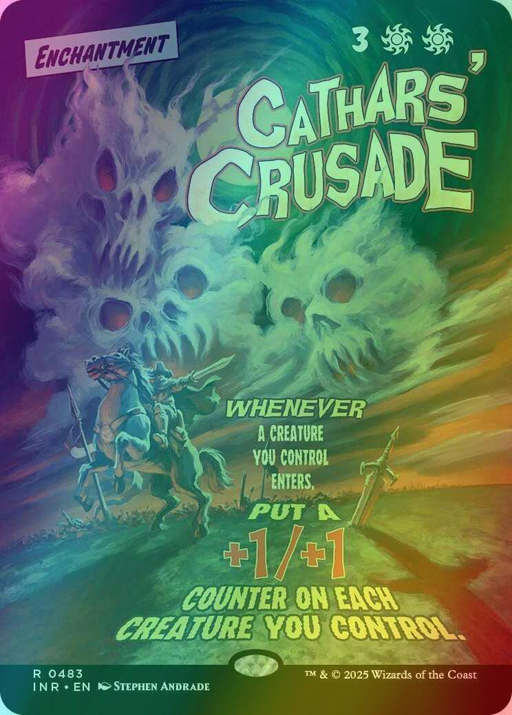 Cathars' Crusade [483] [Borderless] [Poster] [Innistrad Remastered] [Foil]  – Face to Face Games