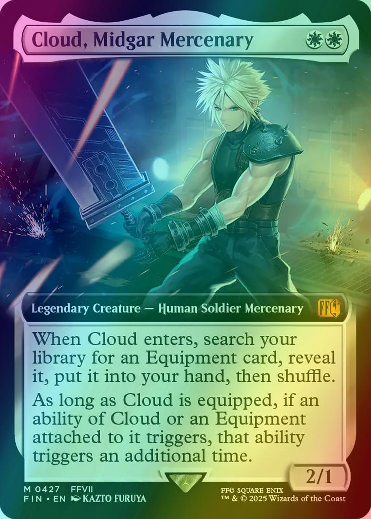 Cloud, Midgar Mercenary - Custom Magic: The Gathering Card (High-Quality, Ungraded) Cloud, Midgar Mercenary - Custom Magic: The Gathering Card (High-Quality, Ungraded)