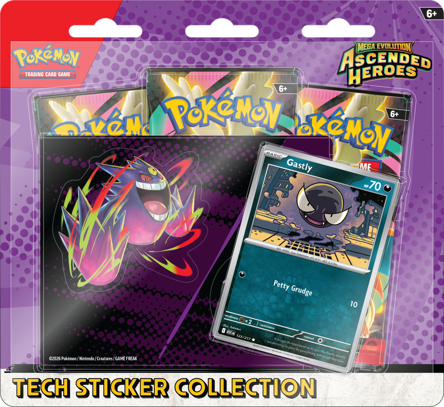 Pokmon TCG: Mega Evolution - Ascended Heroes - Tech Sticker Collection - Gastly Promo Card Face to Face Games Pokmon TCG: Mega Evolution - Ascended Heroes - Tech Sticker Collection - Gastly Promo Card Face to Face Games