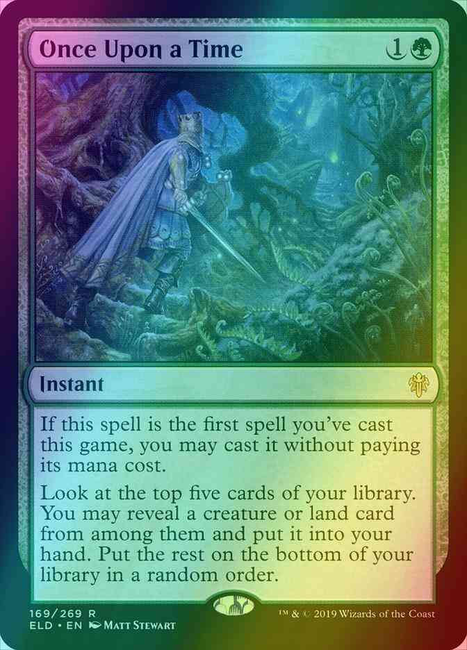 once upon a time mtg card Once Upon a Time [169] [Throne of Eldraine] [Foil] – Face to Face Games